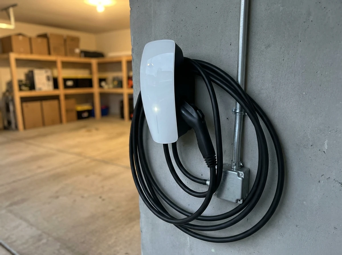 Mohammad Adam, Licensed Electrical Contractor, performing ev charger installation in Manassas, VA