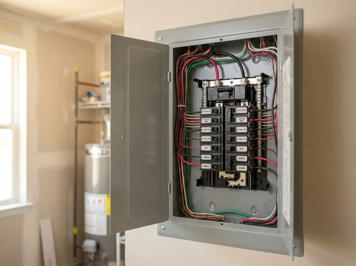 Mohammad Adam, Licensed Electrical Contractor, performing panel upgrade in Manassas, VA